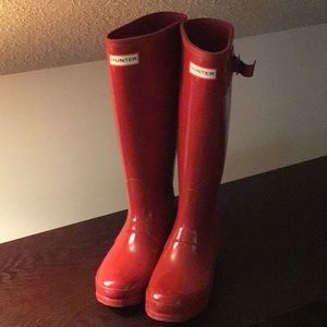 Hunter full length rain boots